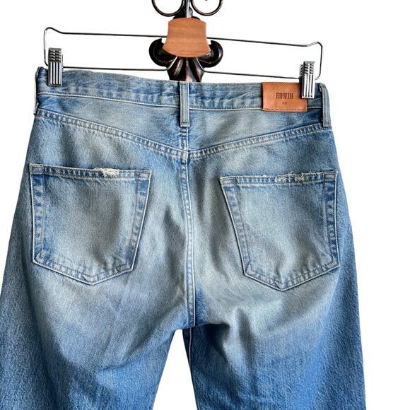 Edwin Denim Cai classic Straight High Waist Non stretch Ripped Jeans size 26 - Picture 15 of 16